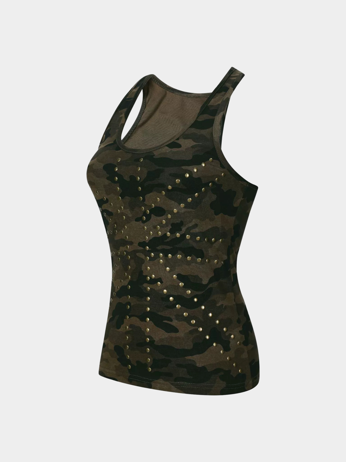 FoxTank - Women's Studded Camo Tank Top