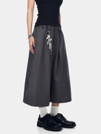 Thunderbark - Women's Wrinkle-Resistant Wide-Leg Cropped Pants