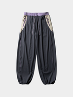 RunFlow - Unisex Contrast Stitch Lightweight Quick-Dry Paratrooper Pants