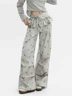 Ashflow - Women's Striped Star Print Cargo Pants
