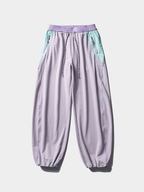 RunFlow - Unisex Contrast Stitch Lightweight Quick-Dry Paratrooper Pants
